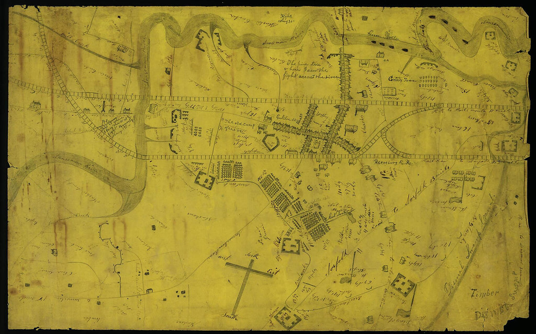 This old map of Map of the Siege of Suffolk, Va.,  was created by Orrin Sweet Allen in 1863