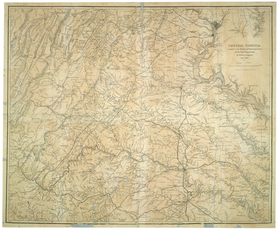 This old map of Central Virginia from 1864 was created by  United States. War Dept. Corps of Topographical Engineers in 1864