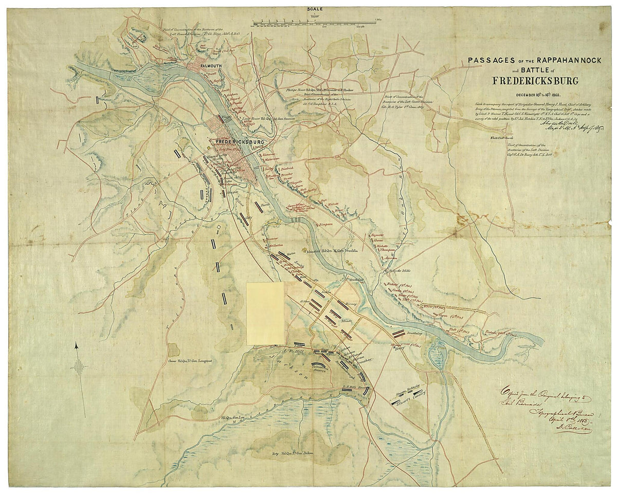 Passages of the Rappahannock and Battle of Fredericksburg, December 10th to 16th, 1862 : Copied from the Original Belonging to Gen&