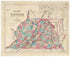 New Map of Virginia : Compiled from the Latest Maps 1861 by Relic Map Company