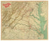 Map Showing the Location of Battle Fields of Virginia (Battle Fields of Virginia, Battlefields of Virginia) 1892 by Relic Map Company