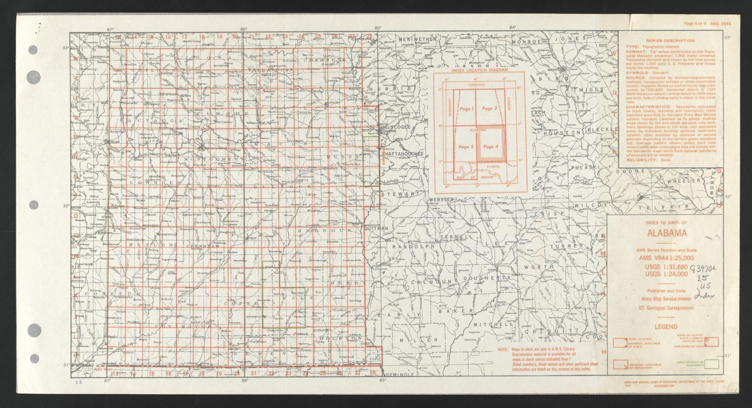 This old map of Alabama from 1917 was created by  United States. Army Map Service in 1917